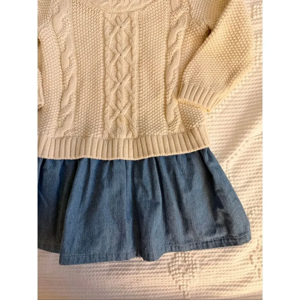 Gap Girls Cable Knit Sweater Dress Size 2T
